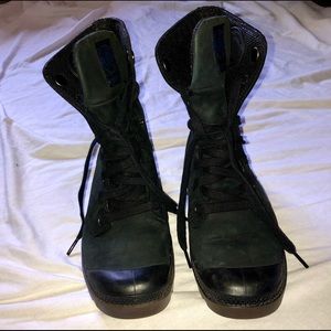 Palladium black waterproof combat boots 7